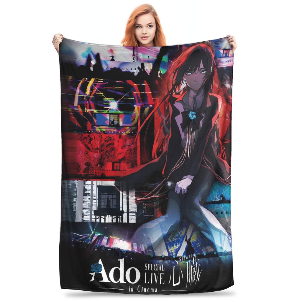 Ado WORLD TOUR 2025 Hibana Blankets Warm Soft Novelty Plush Throw Blanket For Child Outdoor Flannel Bedspread Bed Cover