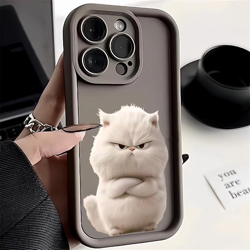 Cute Black Cat Soft TPU Phone Case For iPhone 16 15 14 Pro Max 13 12 11 Pro Max 7 8 Plus XR X XS 16E Shockproof Silicone Cover