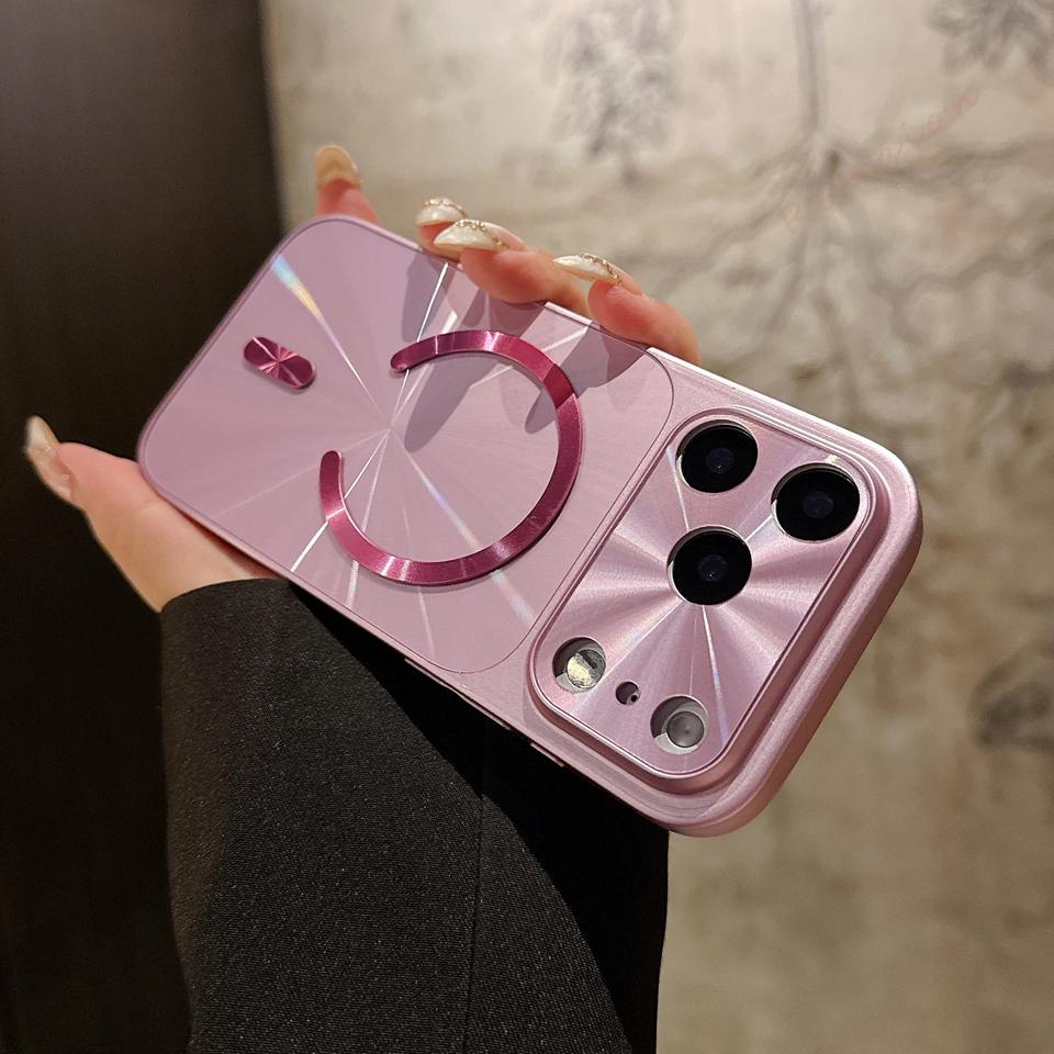Big Windows Magnetic Phone Case For iPhone 17 13 14 15 16 Pro Max Air Magsafe Official CD Laser Shockproof Protector Cover