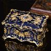 Retro Metal Crafts European Style Jewelry Box Creative High-end Ring Necklace Small Storage Box Gift