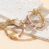 European and American baroque circle full diamond earrings personalized sweet and cool babes row diamond ear buckles trendy earrings
