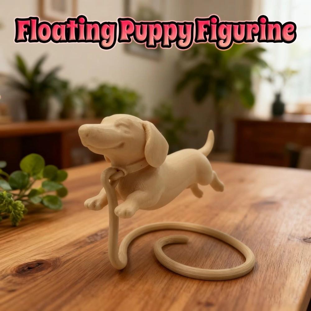 Plastic Sausage Dog Ornament with Base Dachshund Statue Cute Animal Figurines  Home Decor