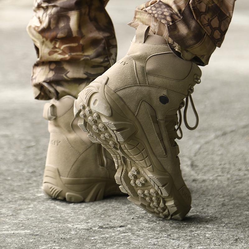 Men'S Boots Outdoor Waterproof Cow Suede Ankle Boots Men Platform Work Safty Shoes For Men Casual Hiking Shoes Sneakers Boots