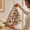 Wooden Christmas Tree Advent Calendar Hanging Decoration with Days Countdown for Holiday Home Decor