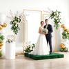 Gold Wedding Arch Backdrop Stand Square Stand, Set of 3, 6.6FT + 5.9FT +4.9FT, Metal Balloon and Flower Frame for Birthday Party, Baby Shower,