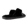 Dune London Womens/Ladies Winta Diamante Faux Fur Cross Strap Slippers