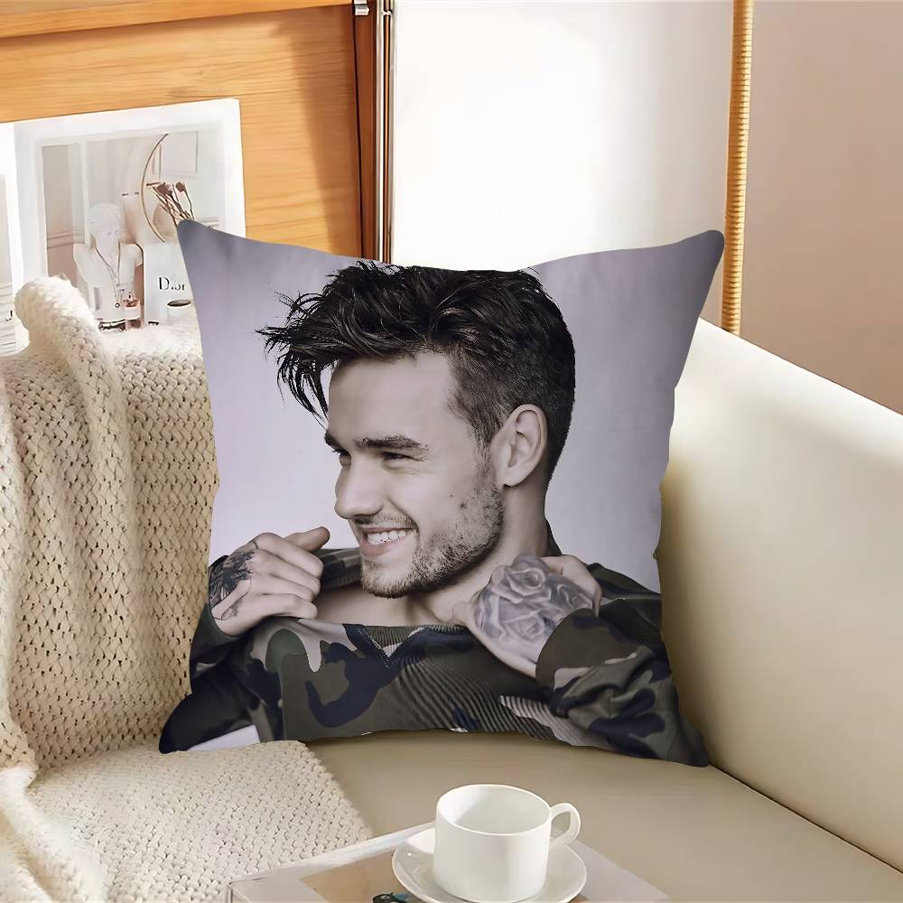 Singer L-LiamS P-Payne Pillow Covers Cartoon Sofa Decorative Home Double-sided Printing Short Plush Cute Cushion Cover
