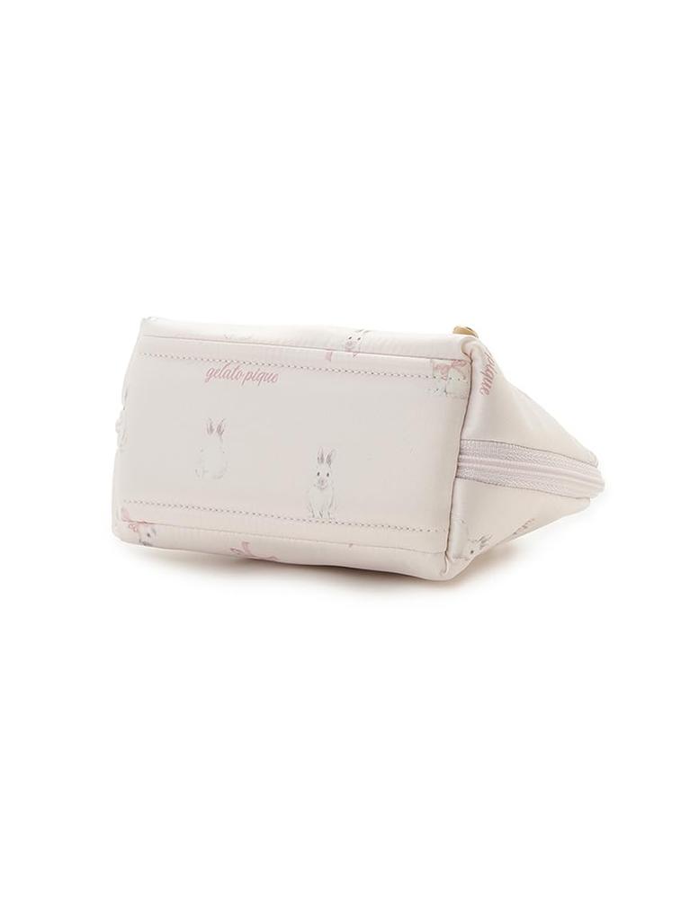 Rabbit Print Pouch PWGB261676 Pink Free Size [Gelato Pique] Women's