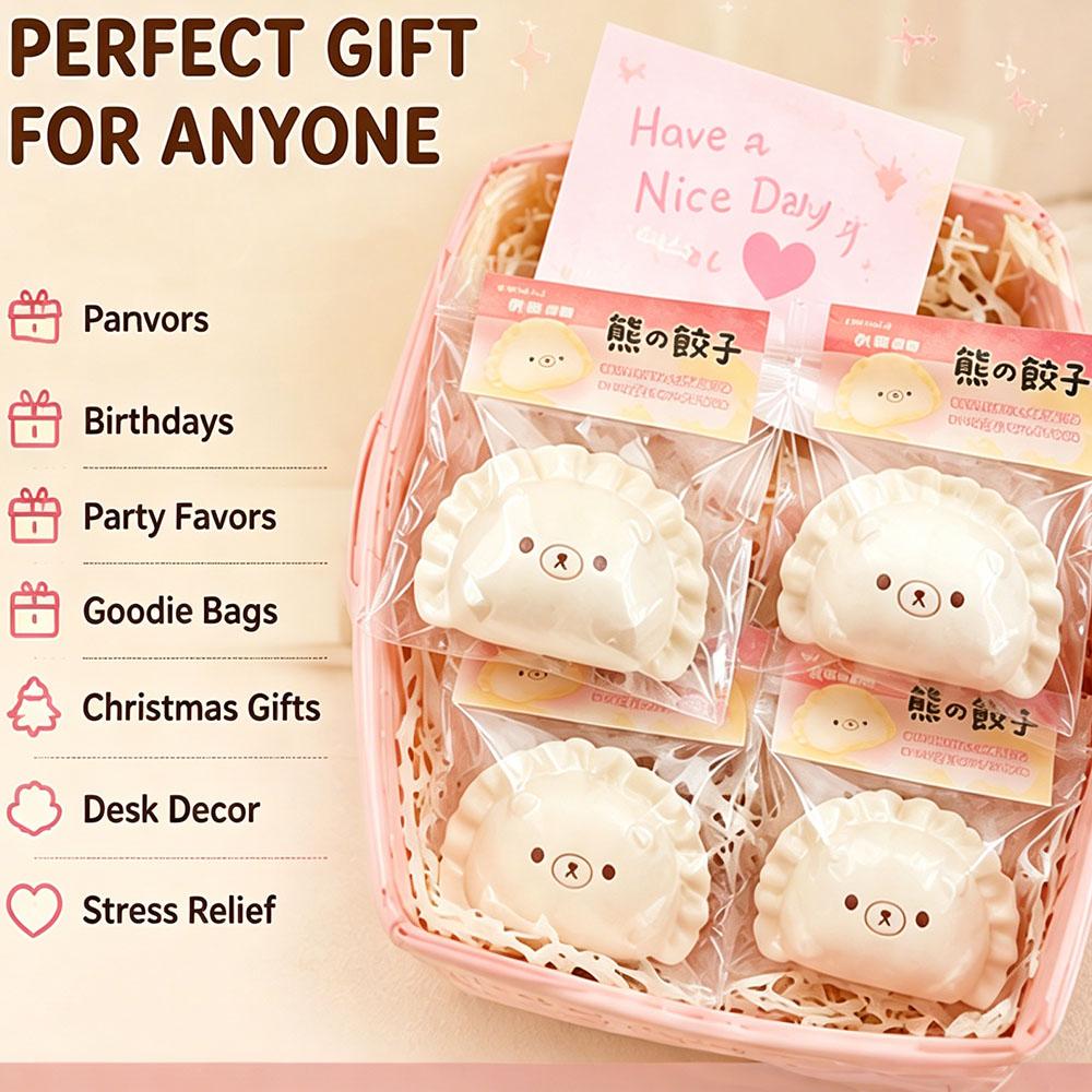 Creative Bear Bao Bun Squishy Soft Butter Moist Squeeze Figure Fidget Sensory Anti Stress Novelty Gag Gift Desk Ornament Idea
