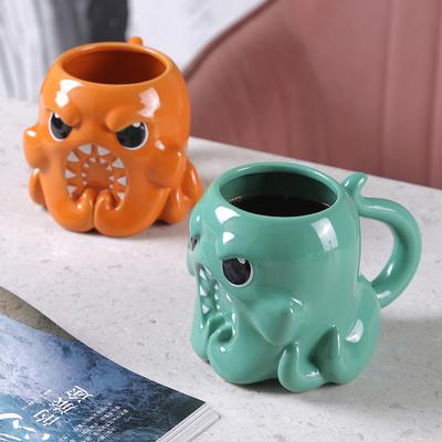Niedliche Krake Kaffee Keramiktasse Ozean Thema Kreative Kaffee Milch Tee Wassertasse Büro Zu Hause Wassertasse Kinder Frauen Geschenk