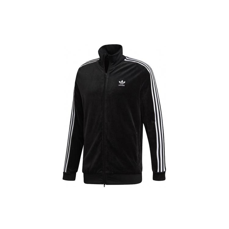 adidas originals Casual Sports Stand Collar Stripe Jacket Black Men s DX3626 S
