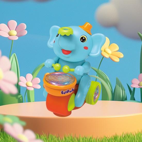 Baby Trommel Elefant Spielzeug mit Musik Licht Blasball Tier Auto Spielzeug Früherziehung Tier Spielzeug 45820 Monate Säugling