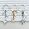 Metal Metal Key Rings Y2K Cellphone Lanyard Pendant New Star Moon Keychain  Bag Decoration