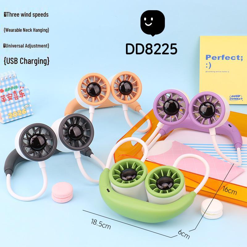 Neck-Hanging Mini USB Rechargeable Portable Handheld Fan for Students and Outdoor Activities Neck-hanging Fan