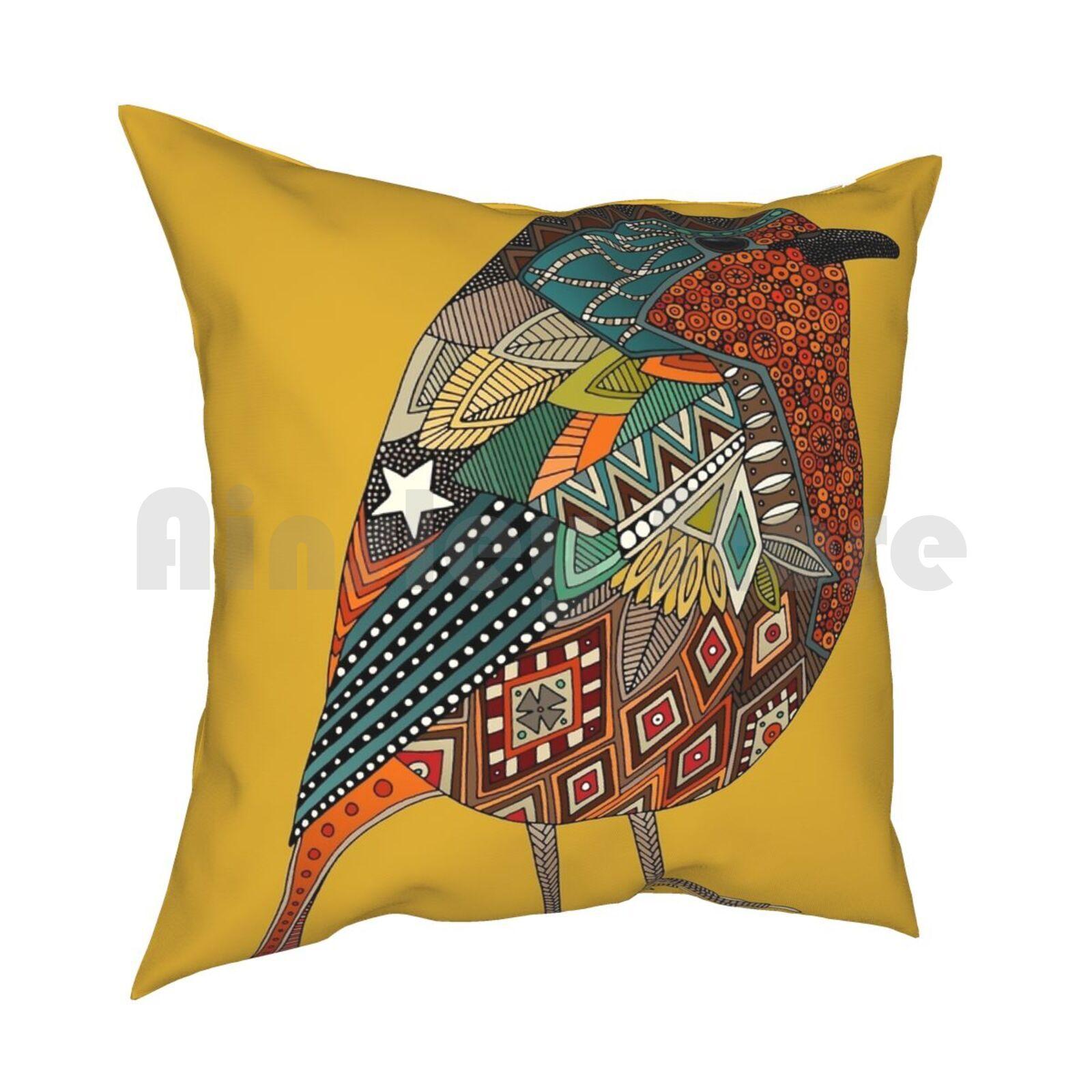 Robin Gold Pillow Case Printed Home Soft Throw Pillow Robin Robin Redbreast Nature Bird Christmas Festive Small Bird 30x30cm 12x12in