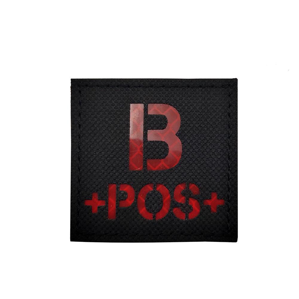 Reflective Armband & Helmet Blood Type Velcro Patch Set