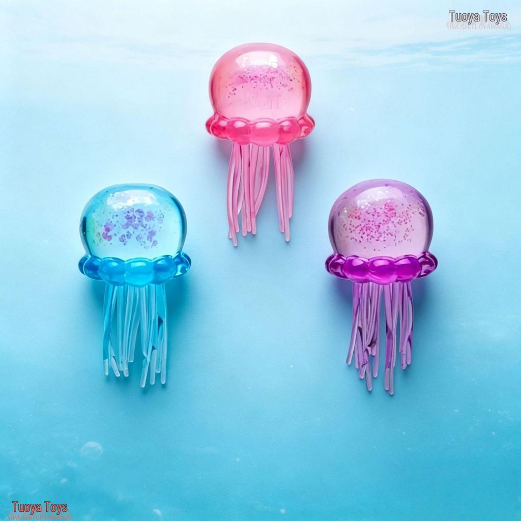 Squish-Sensory Octopus Jellyfish Toy: Stress Relief Squeeze for Beach Water Play