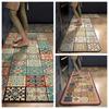 Retro Kitchen Floor Mat Quick-drying Doormat Durable Floor Rug  Household