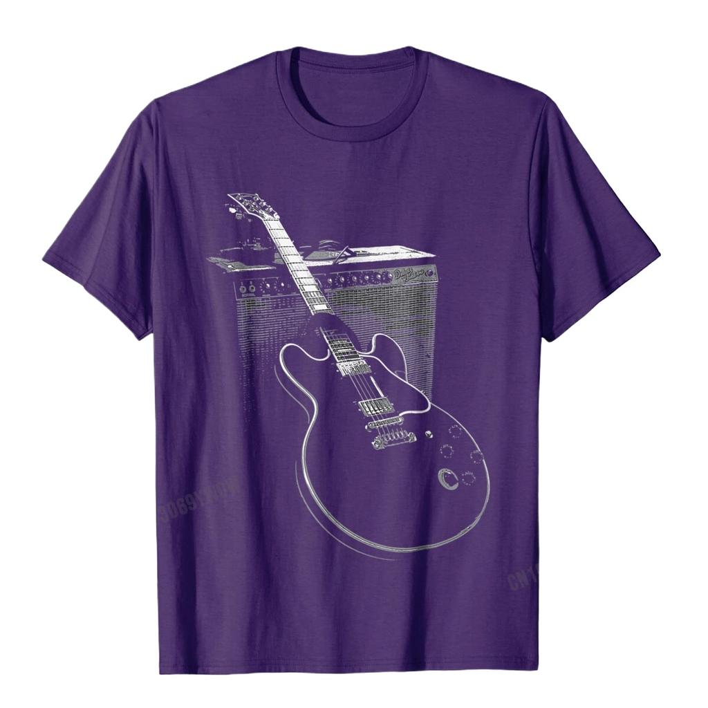Legendary Blues Guitar And Amp T Shirt Camisas Men Special Printed T Shirts Cotton Men's Tops & Tees Printed On