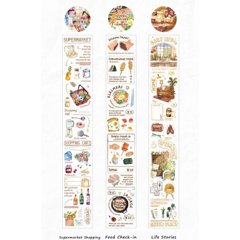 Aesthetic Decorative Tape 6mmX2M Clear PET Tape Scrapbooking Tape for Scrapbooking Journal Photo Album and Wrapping