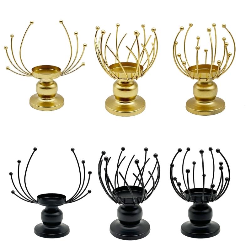Wrought Iron Wedding Table Candlestick Decorations Home Candlelights Dinner Metal Candle Holder