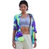 Li Ning Sports Fashion Series 22 Spring Summer Trend Music Festival All Over Print Loose Big Logo Casual Short Sleeve Shirt Women shirts ASHS018-1
