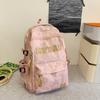 School Bag High Value Letter Back Couple Solid Color Casual Simple Light Outdoor Large Capacity