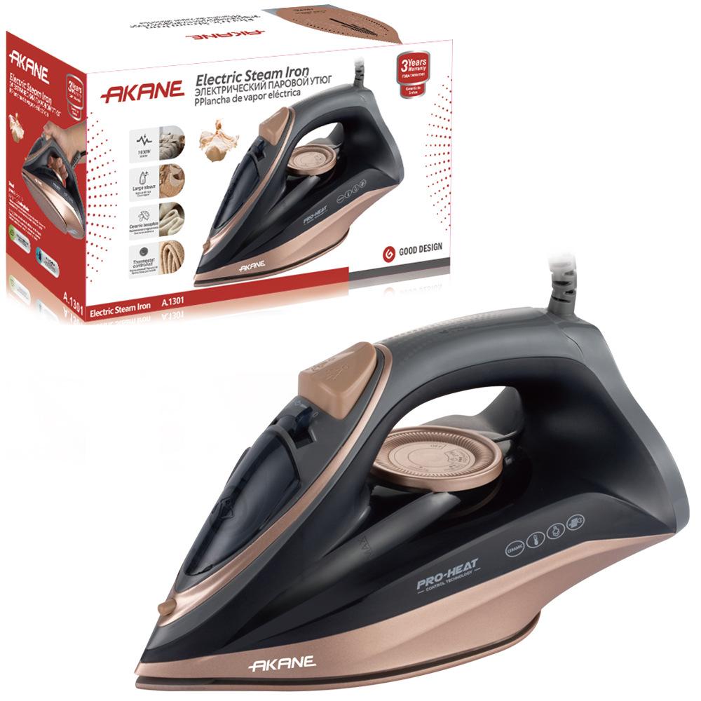 AKANE A.1301 Электрический паровой утюг 1600 Вт Ручной отпариватель для одежды Портативная паровая гладильная машина, EU вилка