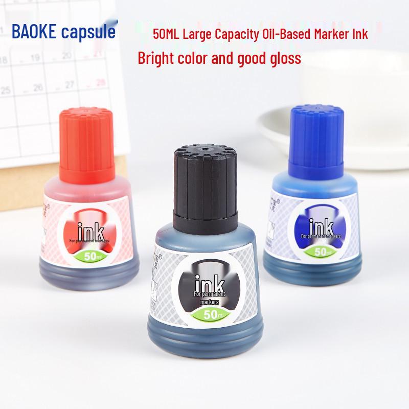 

Bao Ke MS225 Oil-Based Broad Tip Marker, Fade-Resistant Ink, 50ML Refill for Line Drawing.