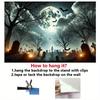 Background cloth 1 piece. The cemetery is decorated with a full moon background cloth wall, covered with polyester fiber.