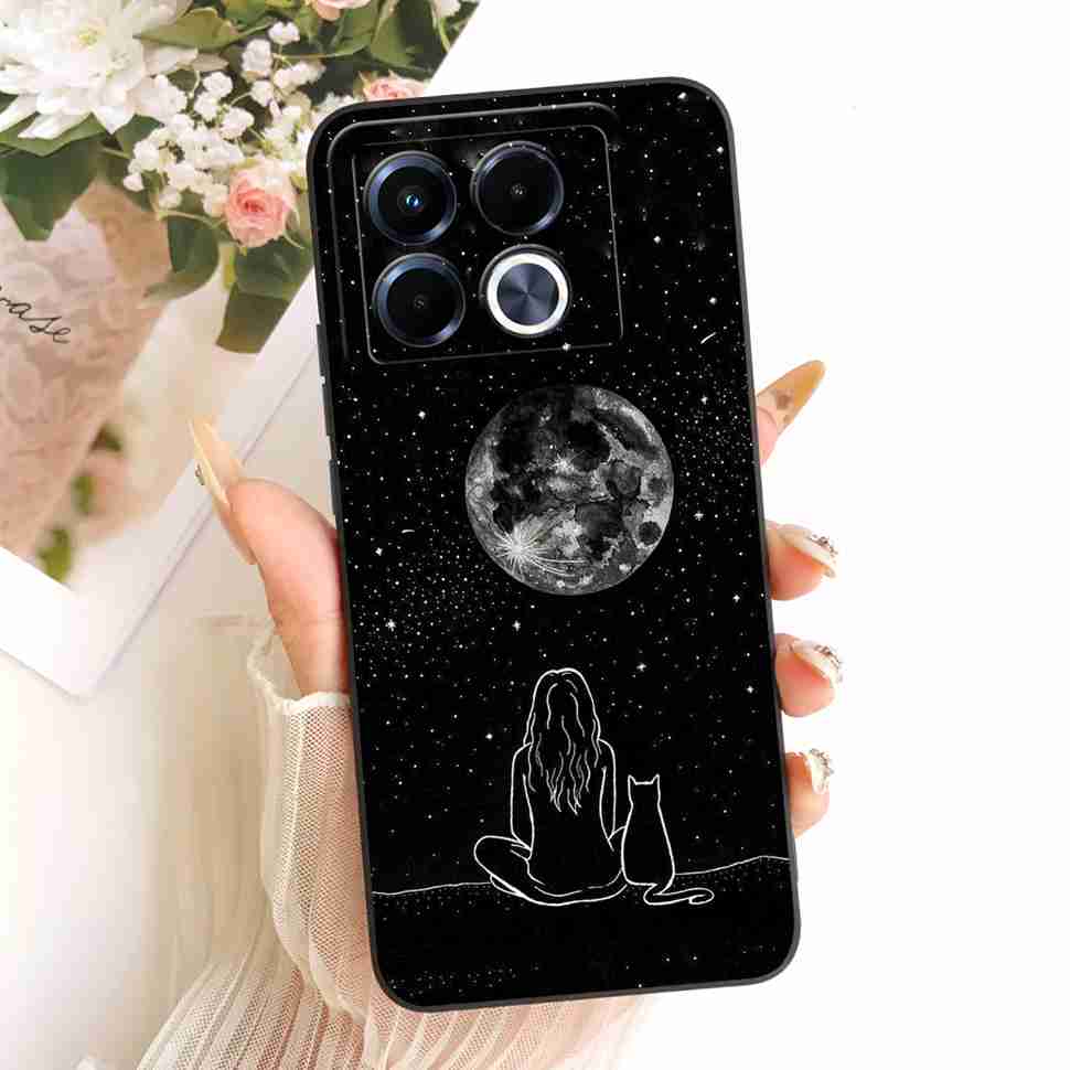 For Infinix Note 40 5G Case X6852 Soft Slim Rabbit Sunflower Back Cover Fundas For Infinix Note40 Note 40 5G Shell Bumper