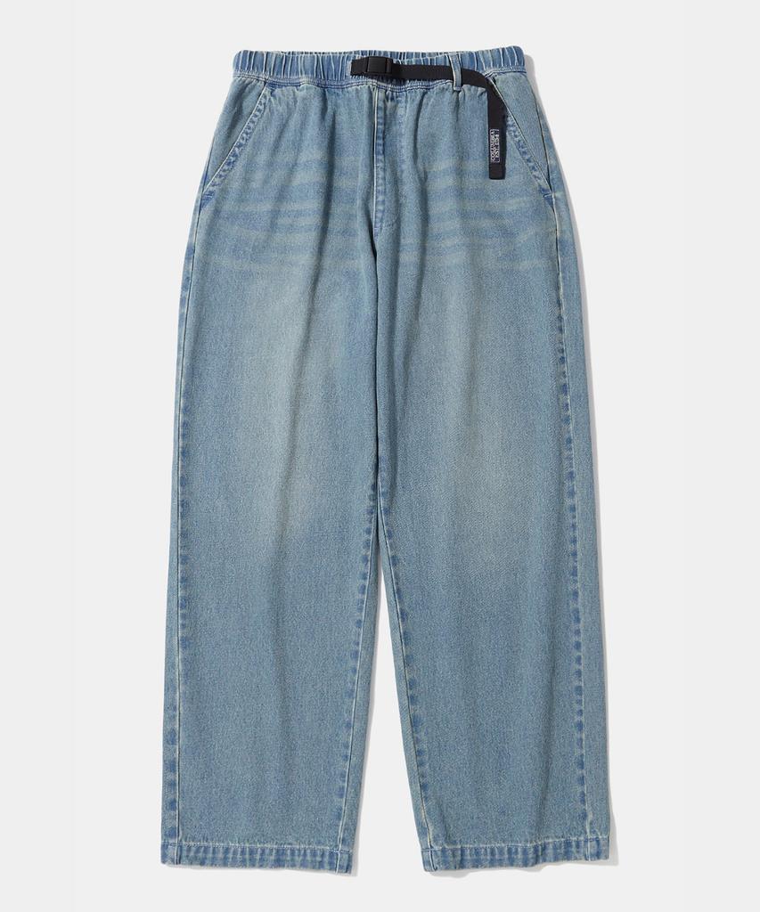 COLUMBIA UNIVERSITY Trajan Label Loose-Fit Washed Denim Pants_Light Jean