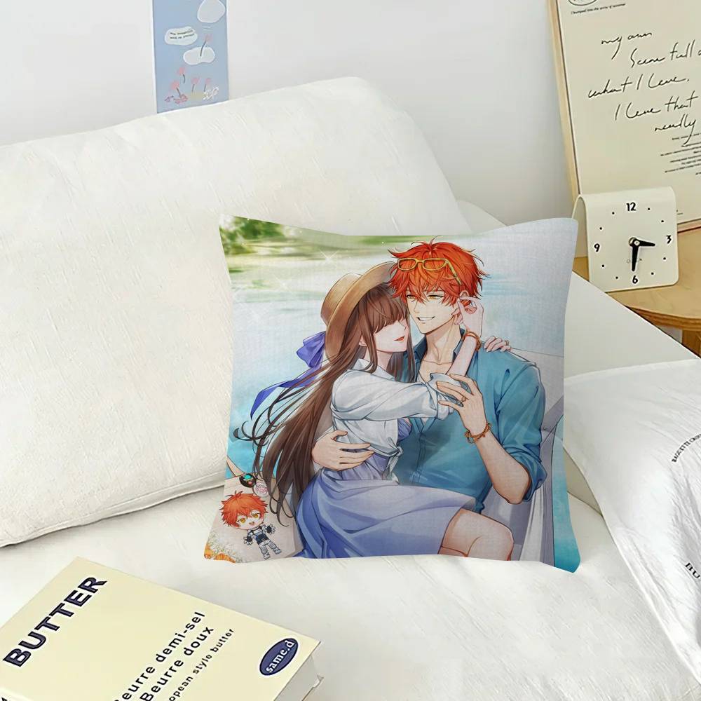 Anime Game Mystic Messenger Maple Design Cushion Cover Happy Autumn Harvest decor Holiday Decorati Pillow Cover