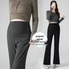 Spring/Summer Trendy Maternity Flared Cropped Pants for Petite Moms, Lightweight and Drapey, No Tummy Support.