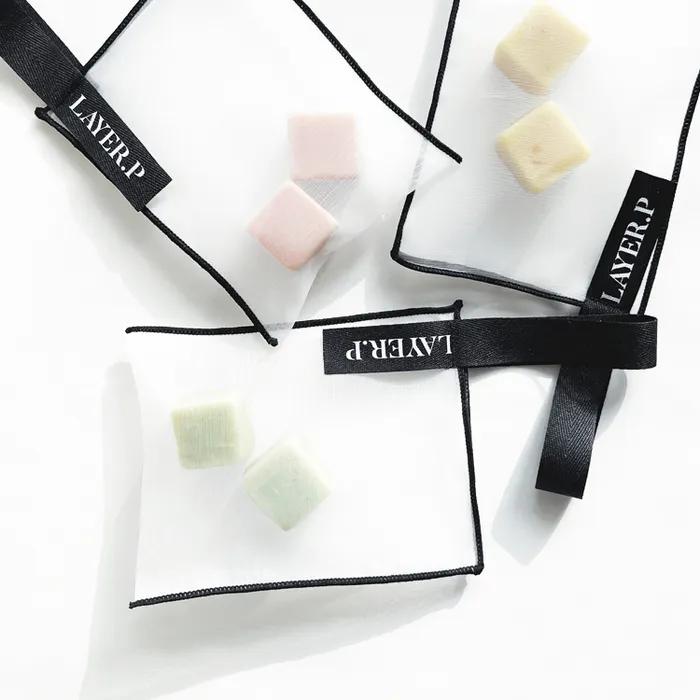 A Soothing Moisturizing Layering Cube That Builds Up Like Vitamins On the Skin. 160g Cream Soothing Barrier Composition and Cotton Pouch and Bubble