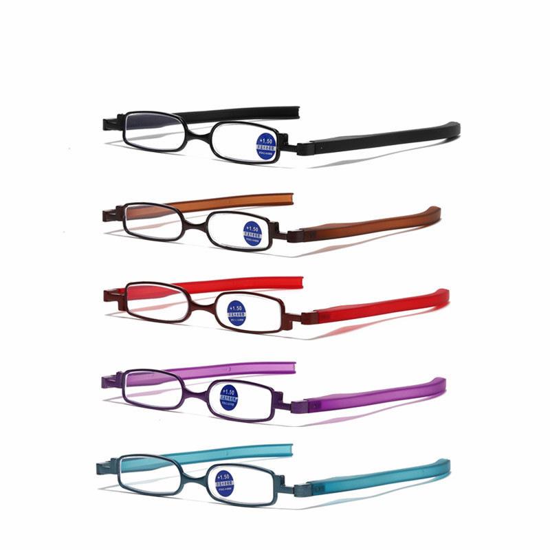 New high definition portable folding glasses comfortable rotation of the elderly reading fashion portable flower glasses A
