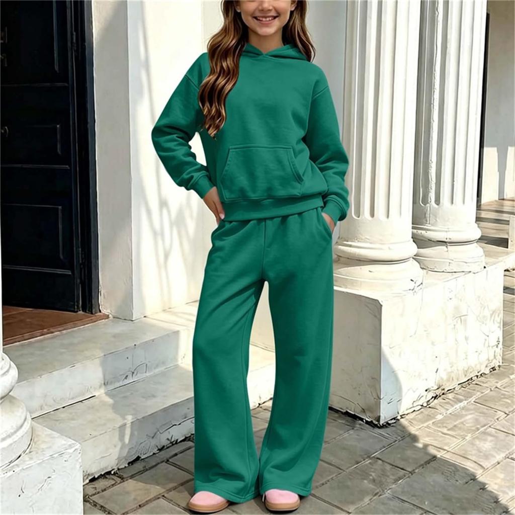 Youth Hoodie and Sweatpants Set for Boys Girls - Cozy Two-Piece Track Suit for Casual Wear
