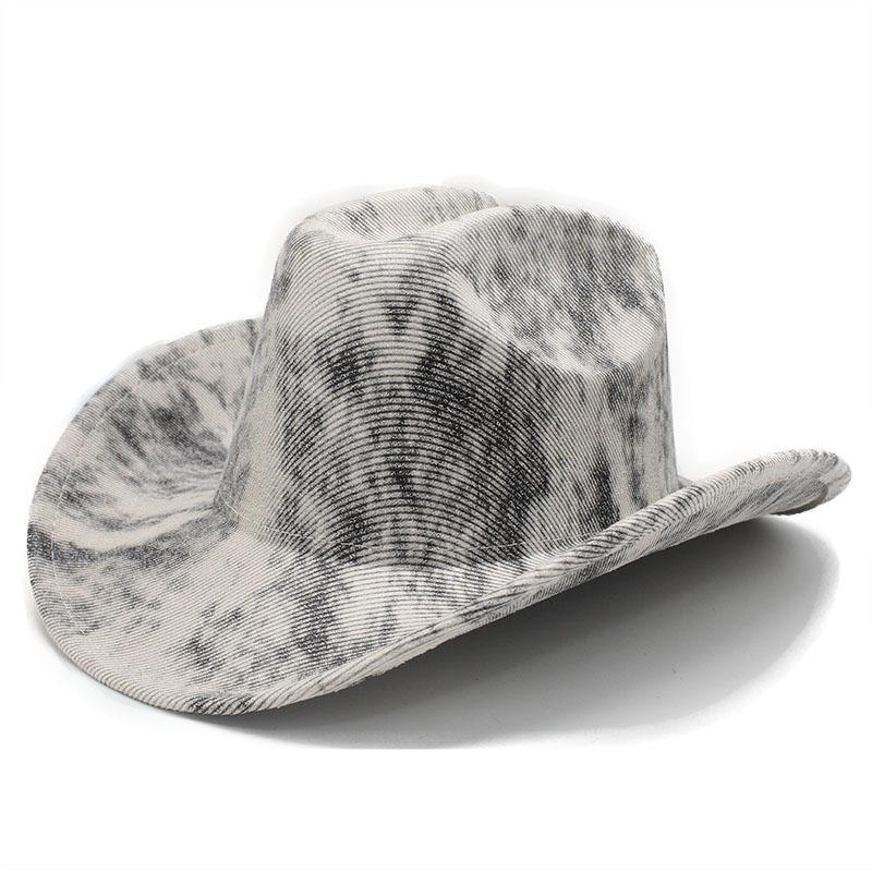 Cracked Light Board Top Western Cowboy Hat Festival Stage Performance Top Hat Trendy Jazz Hat