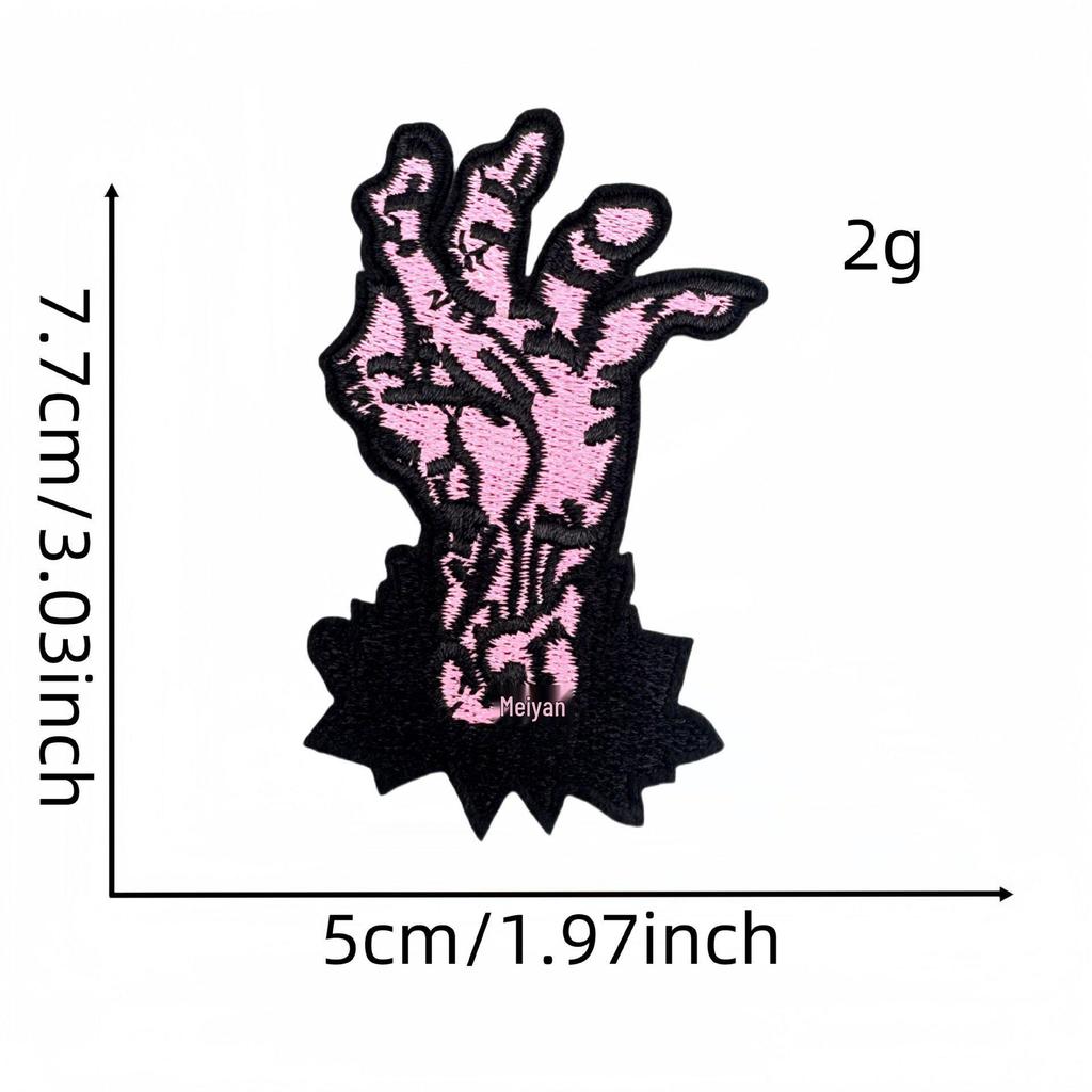 Punk Series Skull Embroidered Decorative Patch for Clothing