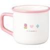Sanrio Hello Retro 12 x 3D Character Hello Kitty White "Kaohana Kitty" Enamel-Style Mug, Approx. 300ml, Approx. 8cm, Tableware, Goods, (san4548-1)