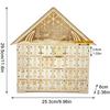 Christmas Wooden Holiday Decoration LED Lights 24 Days Countdown Advent Calendar Ornaments Creative Gifts House Shape Handmade