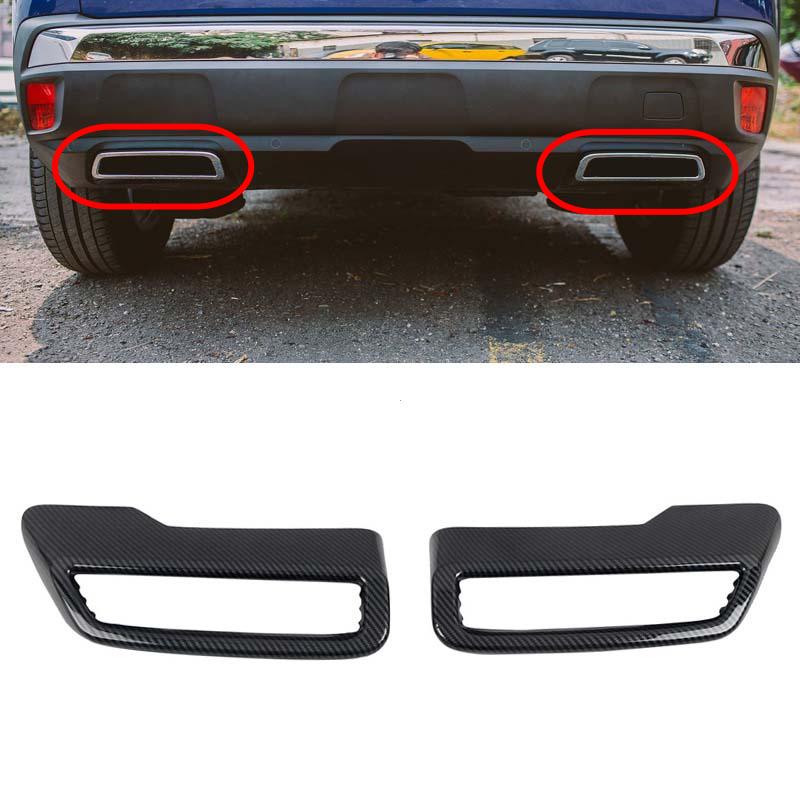 2PCS Chrome Car Rear Exhaust Cover For Peugeot 3008 5008 T87 2017 -  End Pipe Car Exterior Decoration Trim Accessories