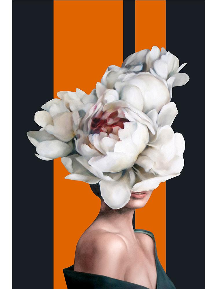 Abstract Flowers Feathers Woman Canvas Painting Wall Art Sexy Nude Women Print Poster Picture For Living Room Home Decoration