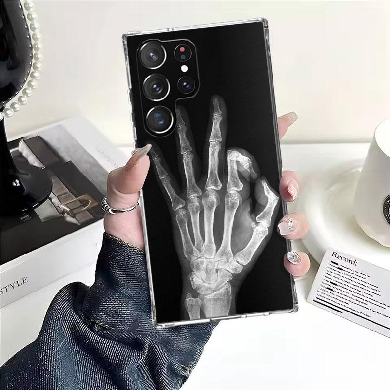 Autumu X Ray Hand Bones Soft Phone Case For Samsung Galaxy S22 S23 S24 S25 Edge S26 Ultra S20 FE S21 Plus + Fundas Coque Galaxy