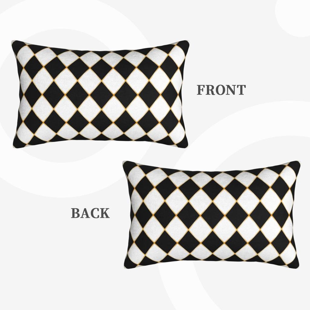 Abstract Checkerboard Rectangle Pillowcase Cushion Cover Decorative Bedroom Bed Home Comfort Throw Pillow