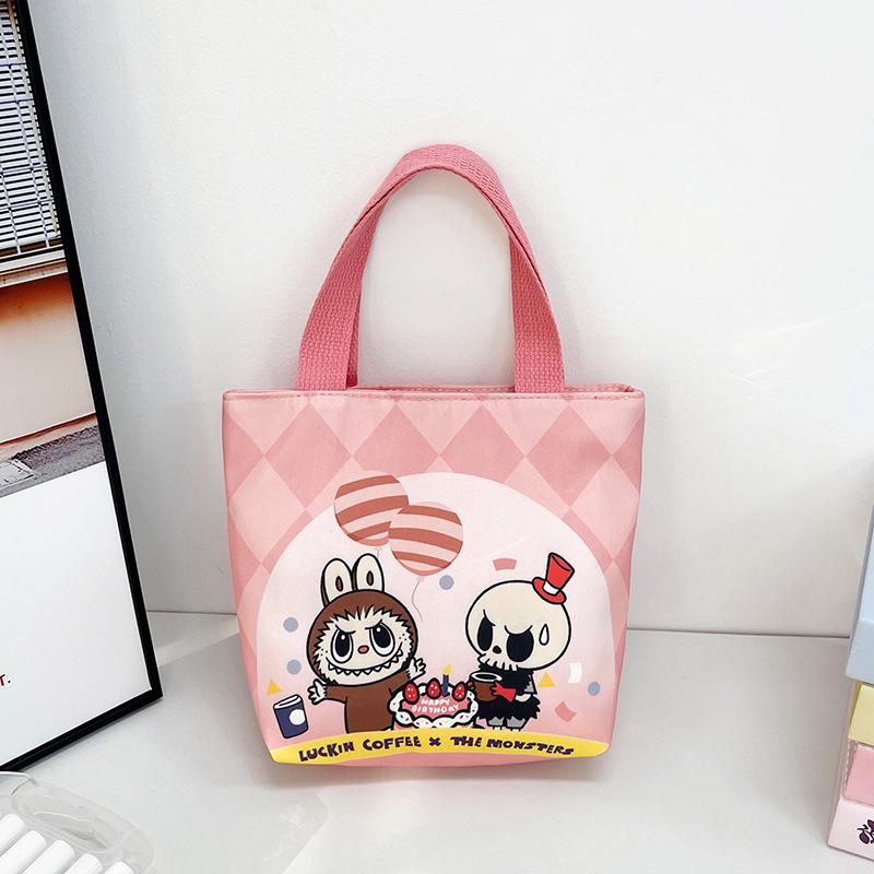 New Labubu handbag all-match lunch portable handbag student snack girl tote bag