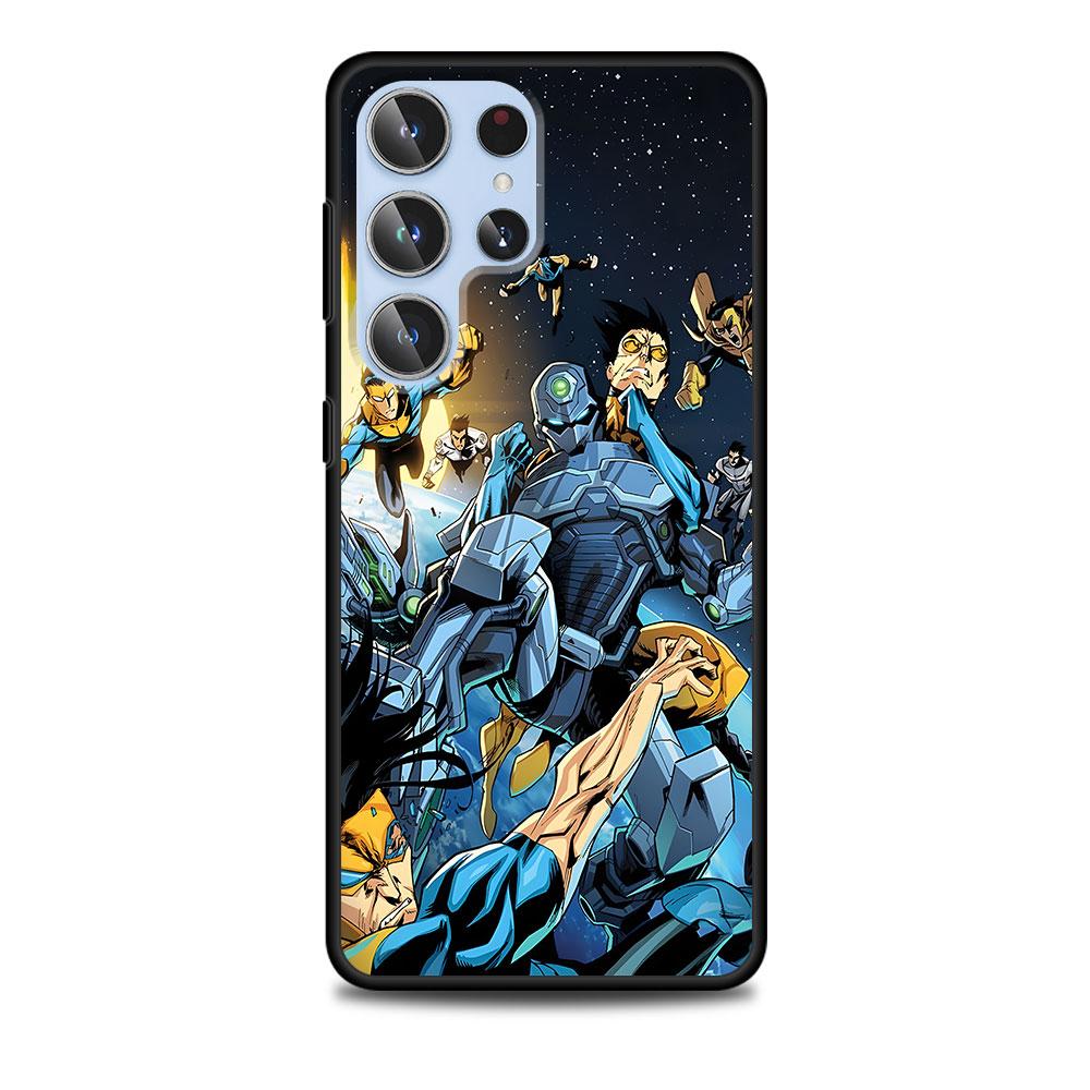 Invincible Comic Case for Samsung Galaxy S23 S21 S20 FE S24 S22 Ultra S10 S10e S9 Plus Soft Black TPU Phone Cover Bumper