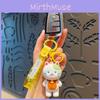 Entzückender Cartoon-Katzen-Schlüsselanhänger Niedlicher PVC-Schlüsselring Charmantes Taschen-Accessoire Perfektes Geschenk