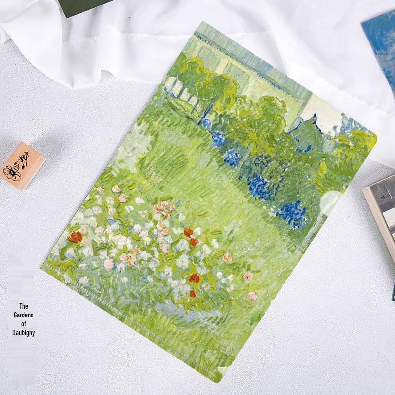 World-Famous Paintings L-Shaped A4 Folder - Monet & Van Gogh Art Design for Students and Office
