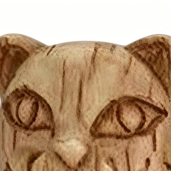 20 Pcs Cat Head Miniature Cat Head Shaped Resin Stones Statue Decorative Animal